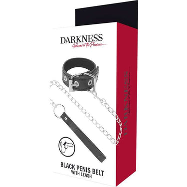 Supporto BDSM con Catena in Metallo e Pelle Vegan Darkness